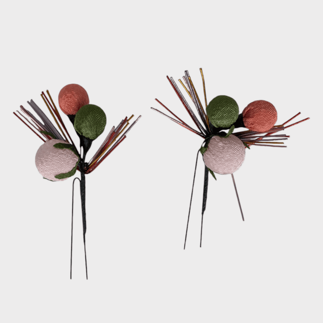 Vintage Kanzashi 2 Haarnadeln 