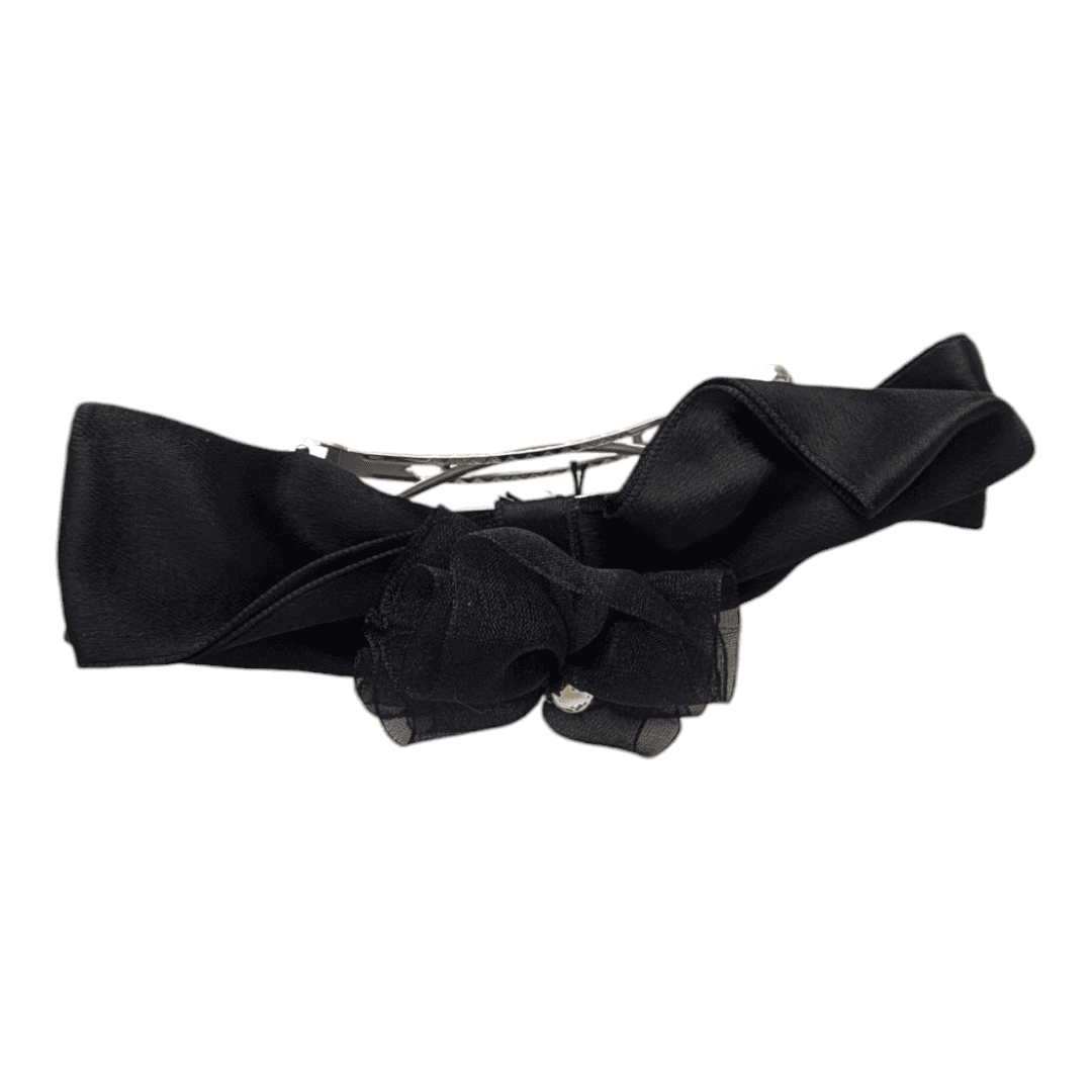 Vintage Kanzashi Schleife Schwarz
