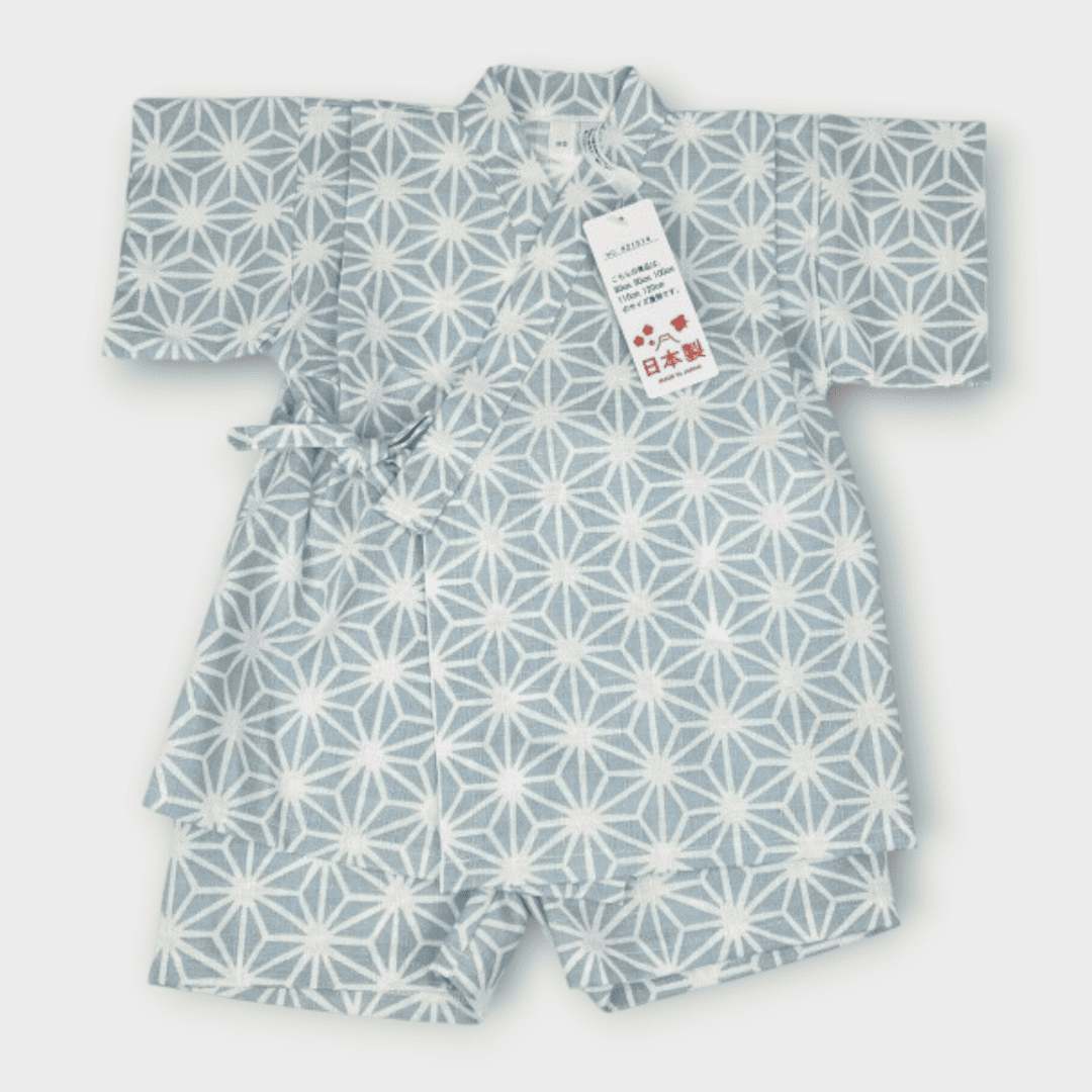 Jinbei Kinder Asanoha blau 86-92