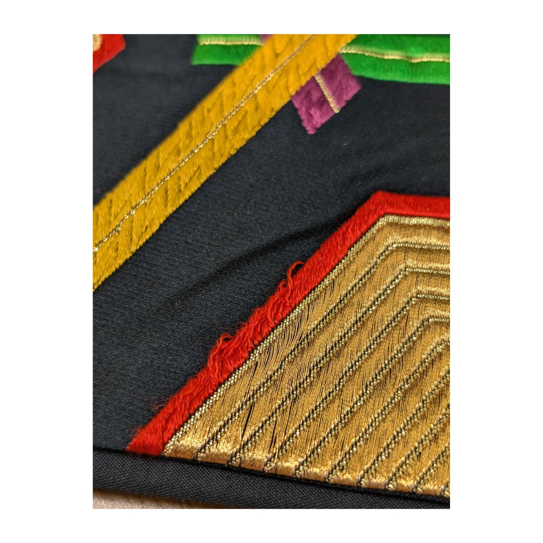 Vintage Fukuro Obi geometrische Muster