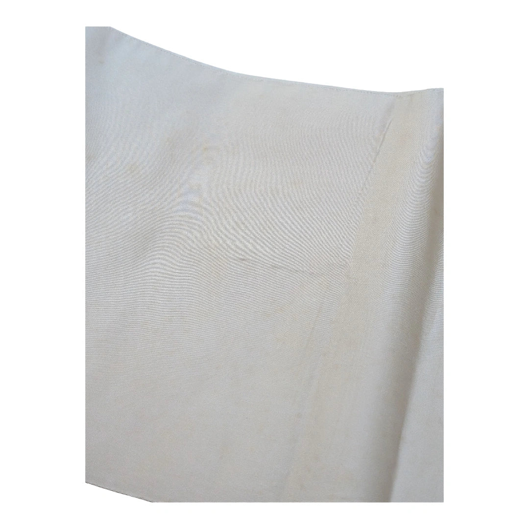 Vintage Fukuro Obi mit Kamon-Motiven in Goldbeige