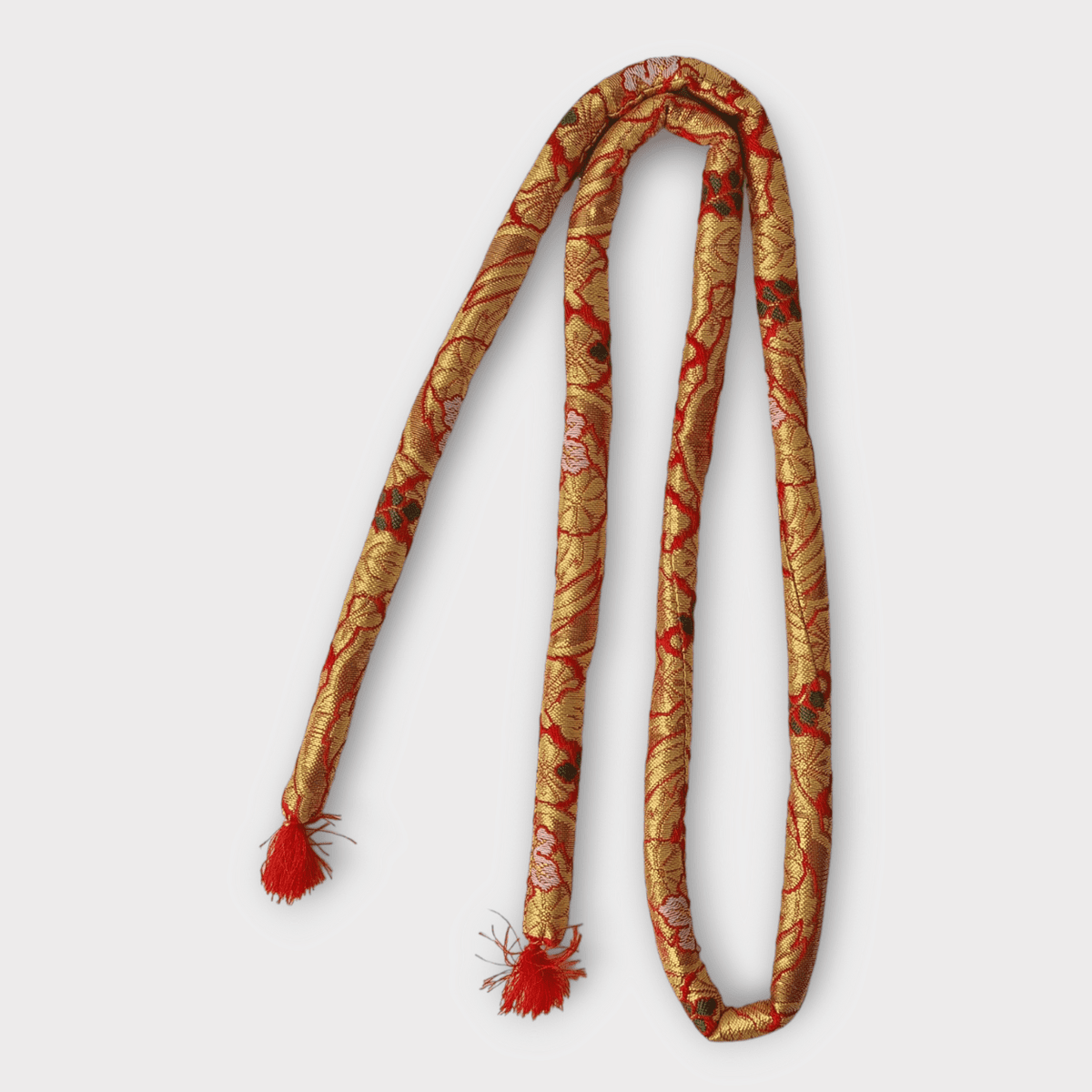 Vintage Marukuge Obijime rot und gold