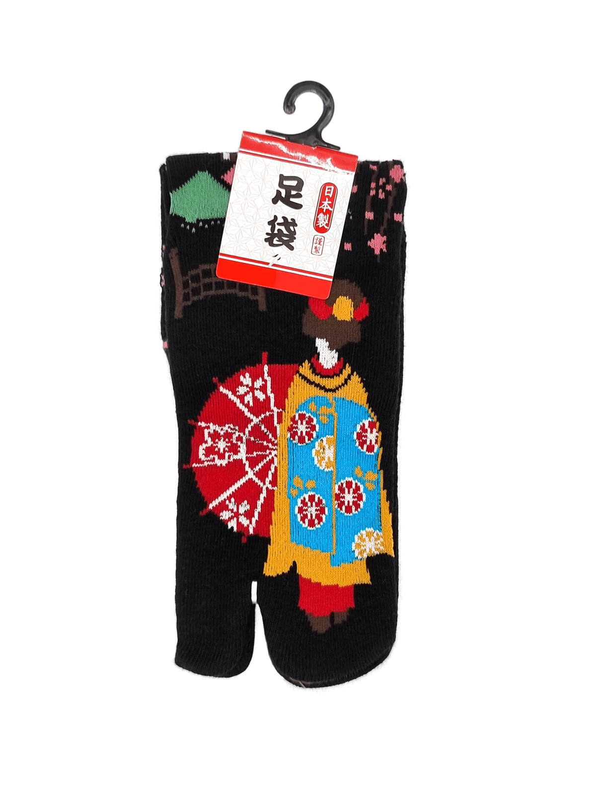 Linke Tabi Socke in schwarz mit Geisha #farbe_Schwarz