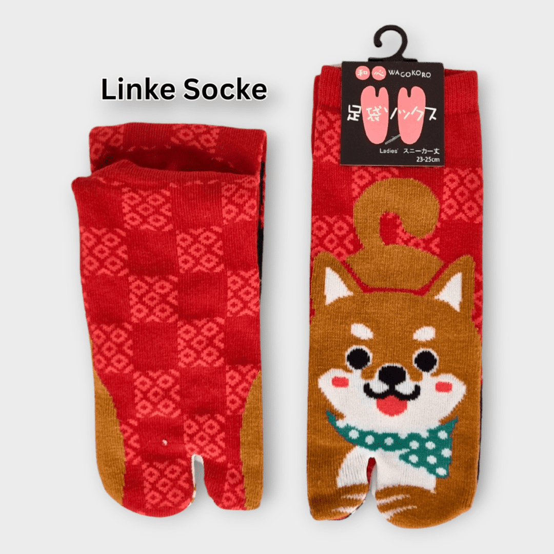 Tabi Socken Zehensocken Shiba Inu Hunde