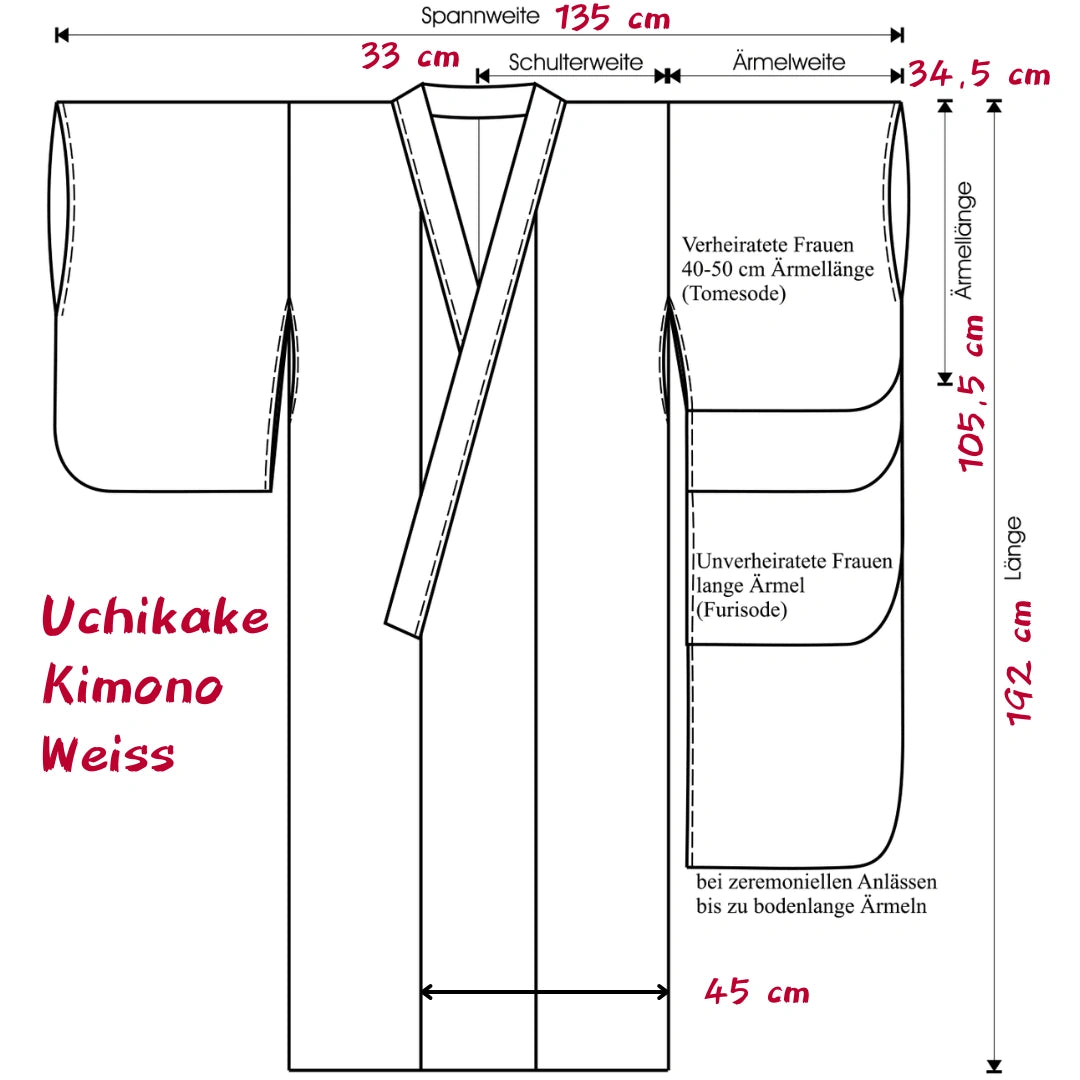 Vintage Iro-Uchikake Kimono weiß