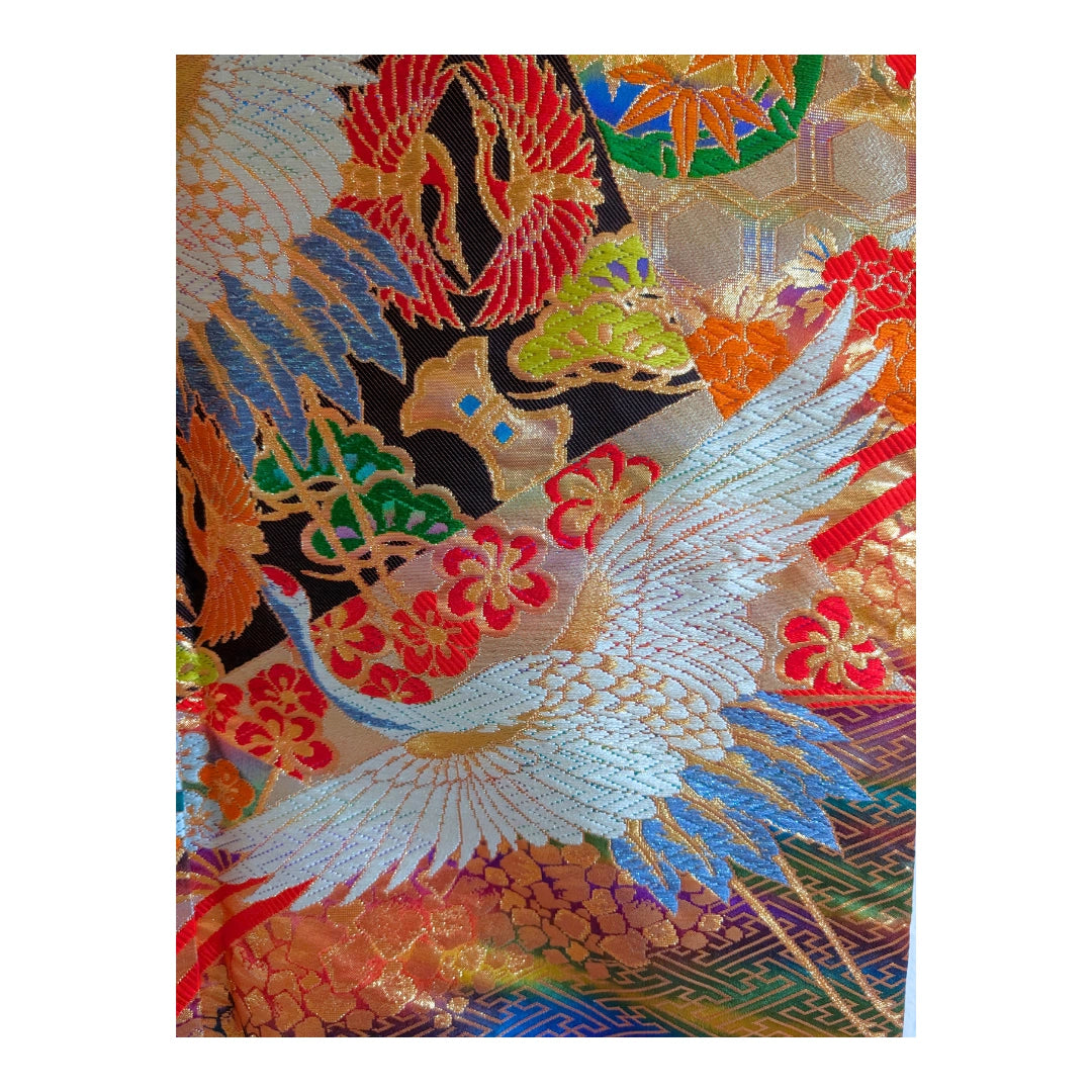 Vintage Uchikake Damen Hochzeits-Kimono mit Kranichen