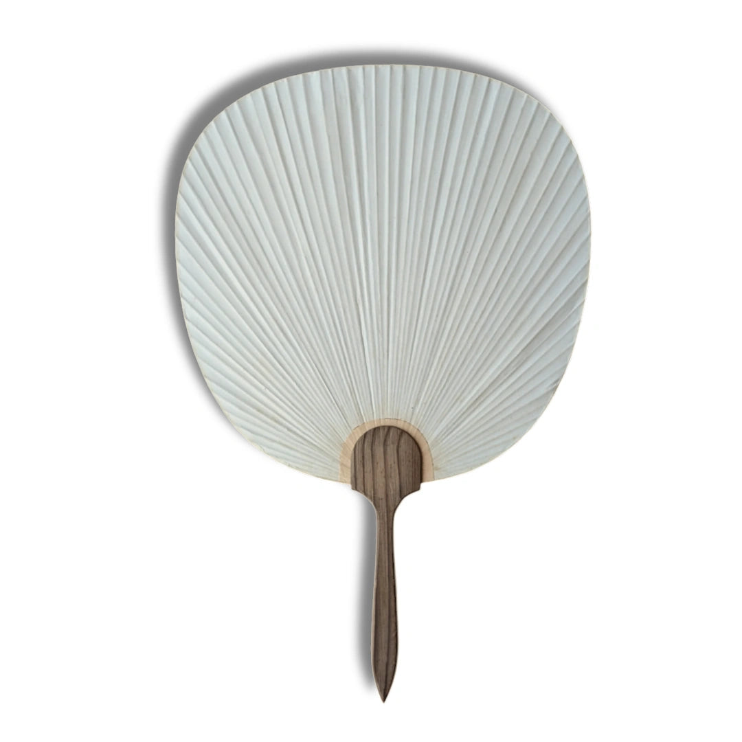 Vintage Uchiwa-Fächer Sumō-Ringer in Lila