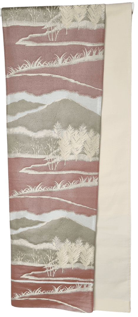Vintage Fukuro Obi Landschaft