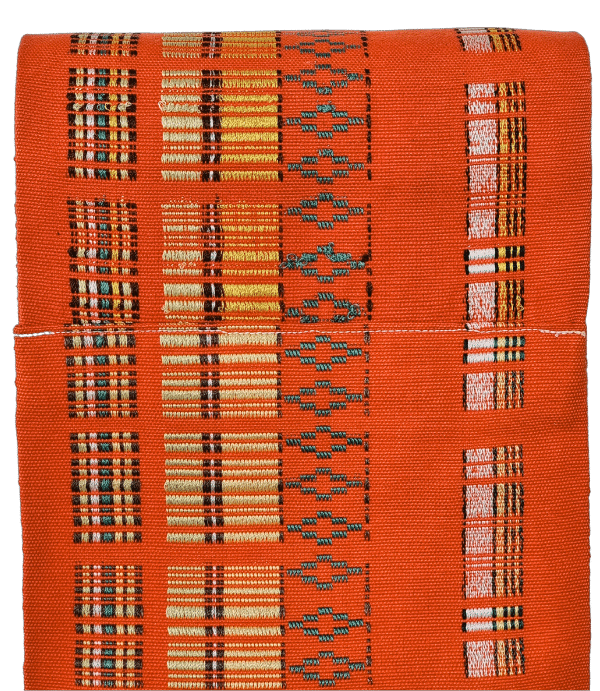 Vintage Hanhaba Obi Orange mit Muster