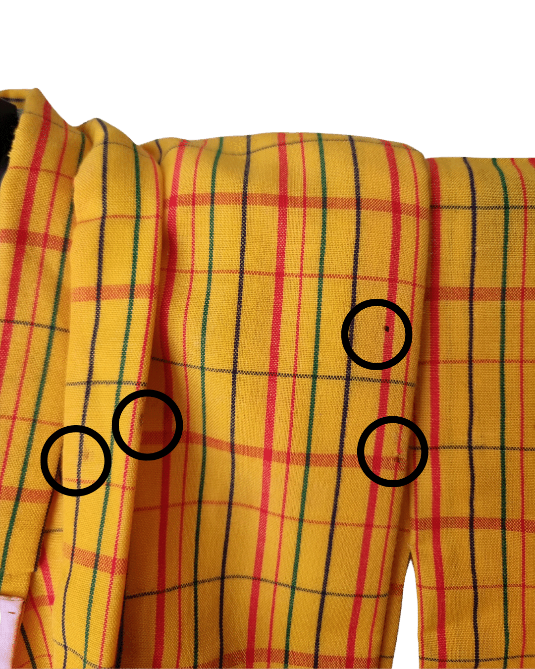 Vintage Kimono Kinder Set gelb kariert 92/98/104