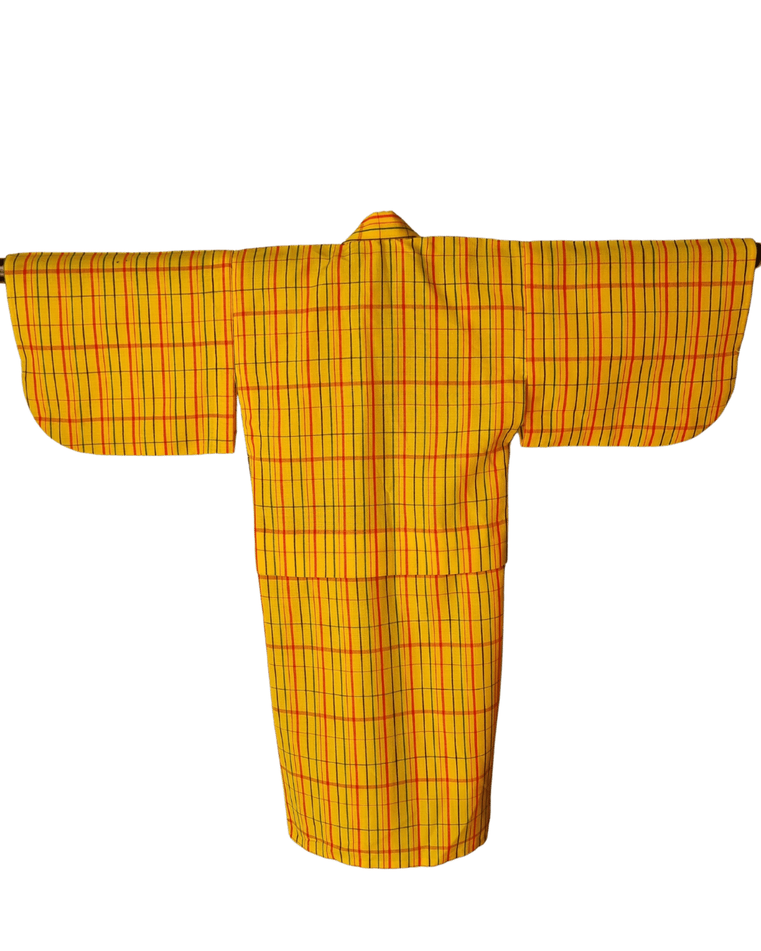 Vintage Kimono Kinder Set gelb kariert 92/98/104