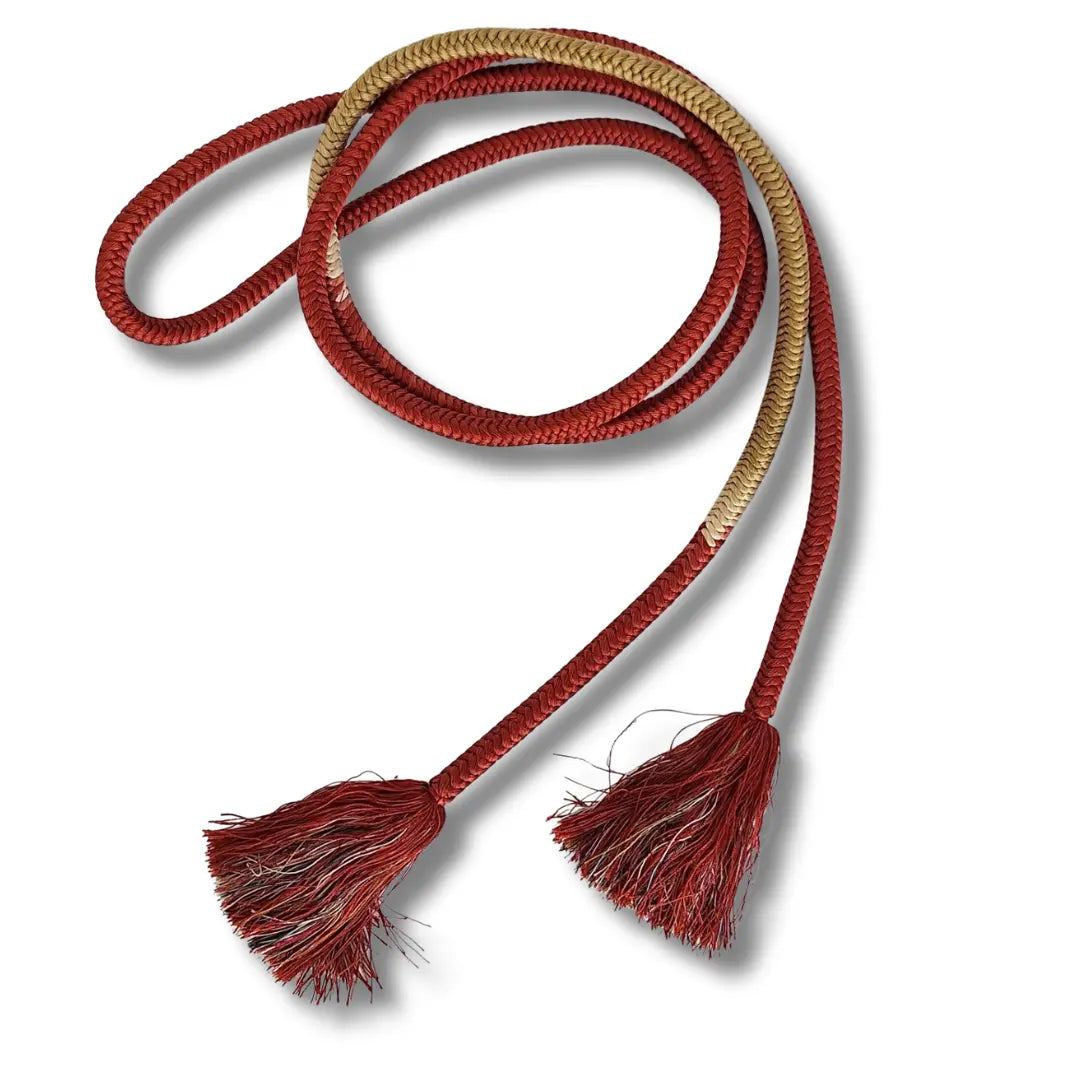 Vintage Obijime rotbraun mit gold aus Japan