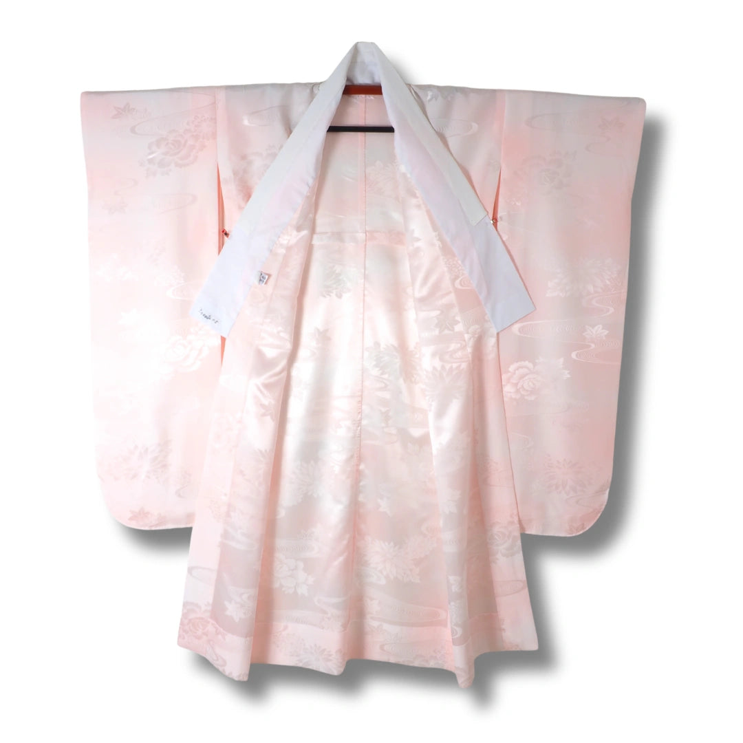 Vintage Damen Furisode Naga-Juban in Rose