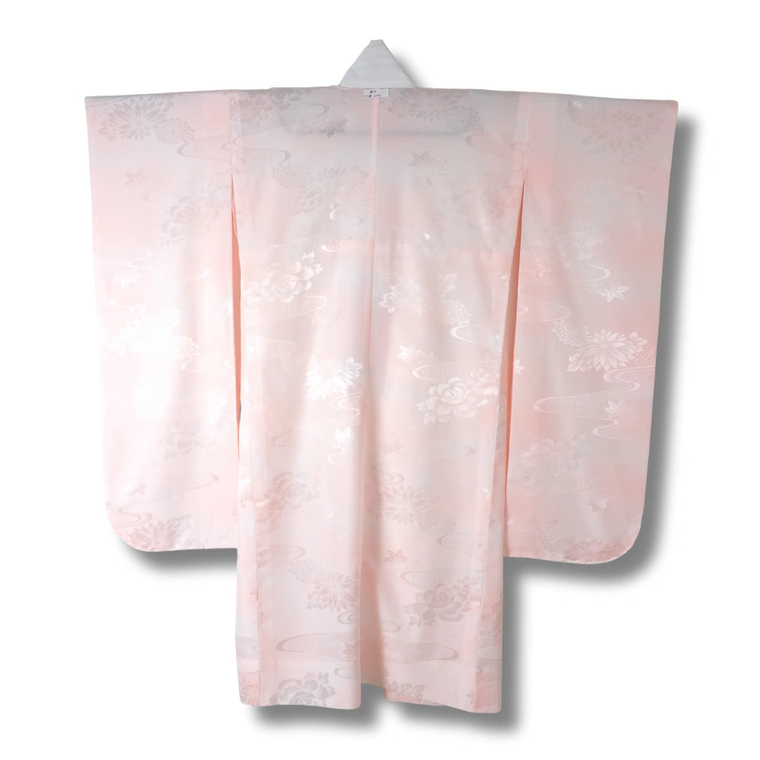 Vintage Damen Furisode Naga-Juban in Rose