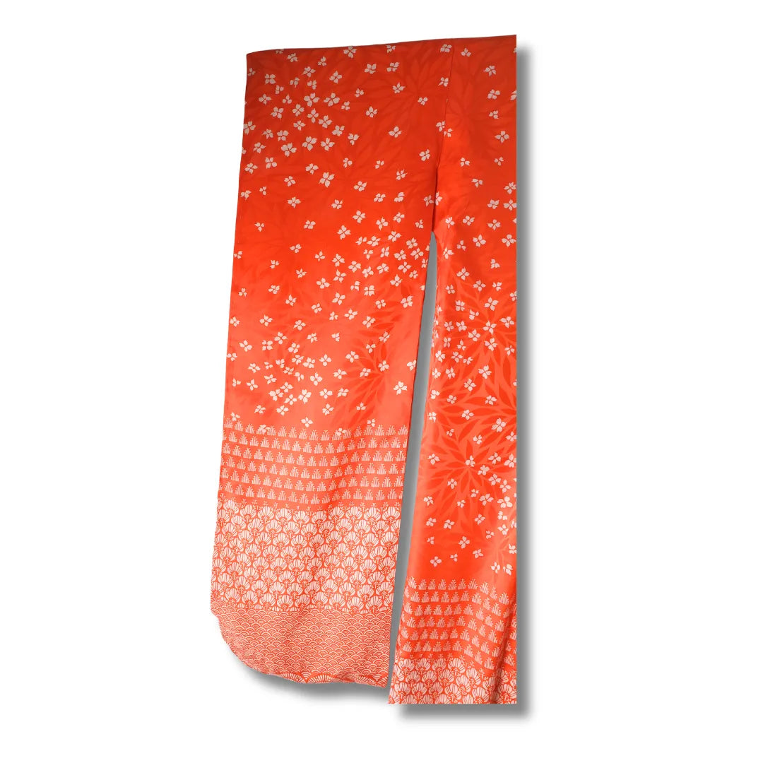 Ärmelansicht des orangefarbenen Vintage Juban aus Japan