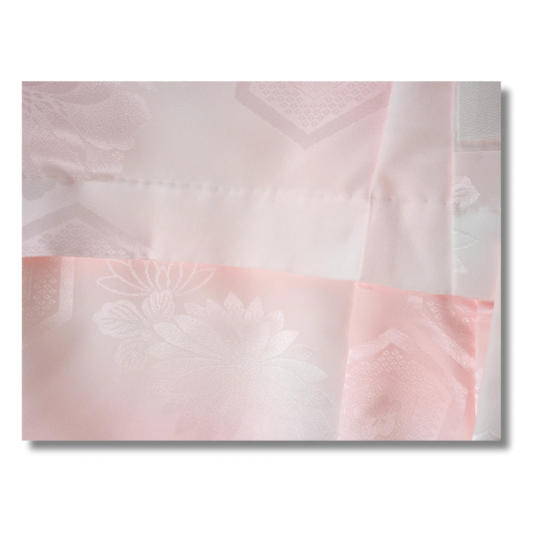 Vintage Furisode Juban – Rosa mit Blumenmuster