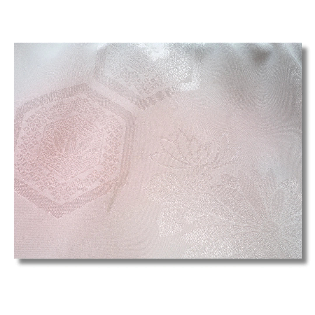 Vintage Furisode Juban – Rosa mit Blumenmuster