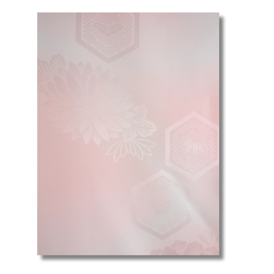 Vintage Furisode Juban – Rosa mit Blumenmuster