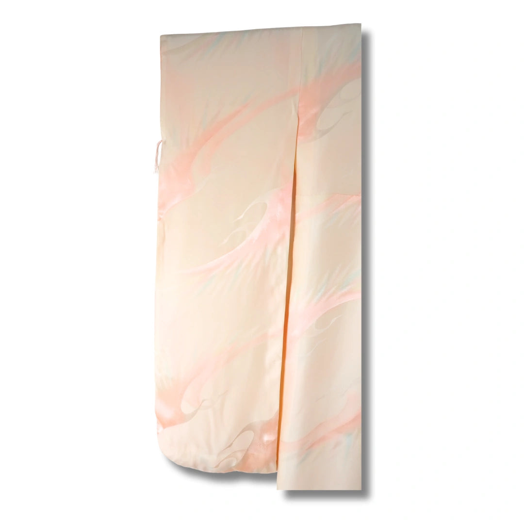 Vintage Damen Furisode Juban rosa & creme