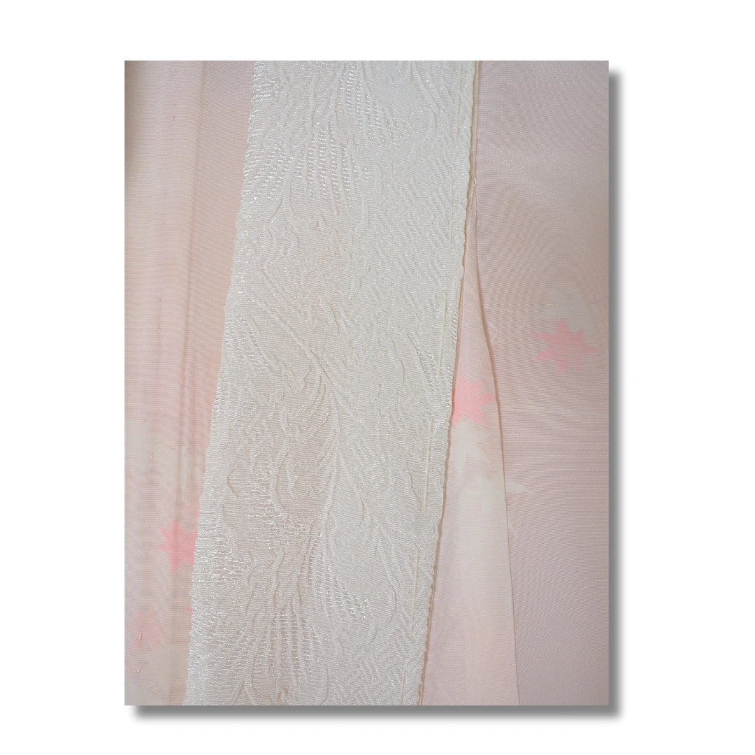 Vintage Damen Fursiode-Juban Rosa mit Blumen