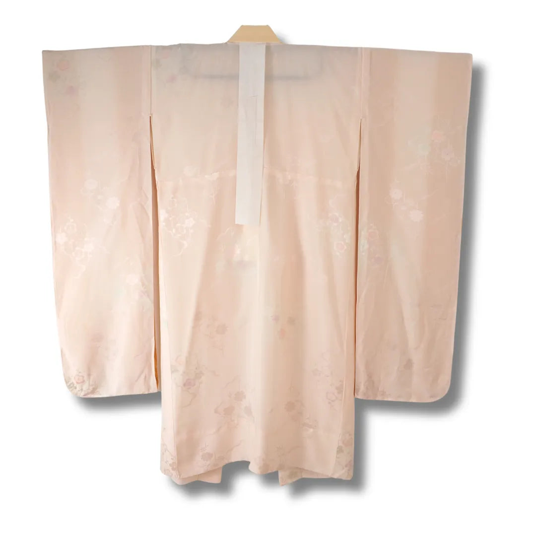 Rückansicht des japanischen Vintage Juban in Rosa