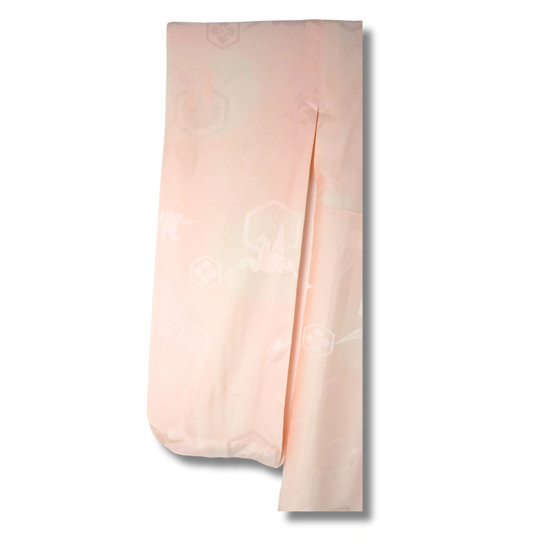 Vintage Damen Furisode Juban – Weiß & Rosa