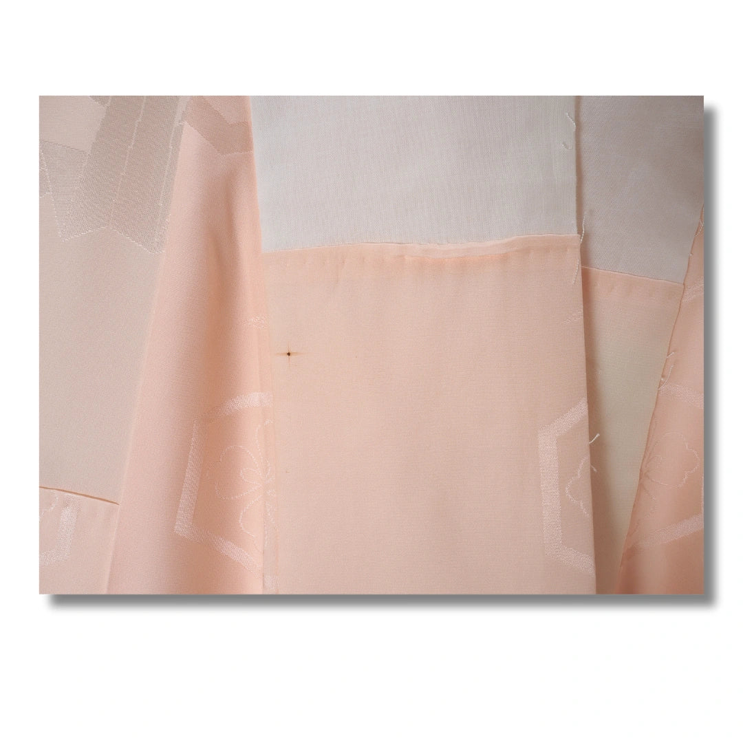Vintage Damen Furisode Juban – Weiß & Rosa