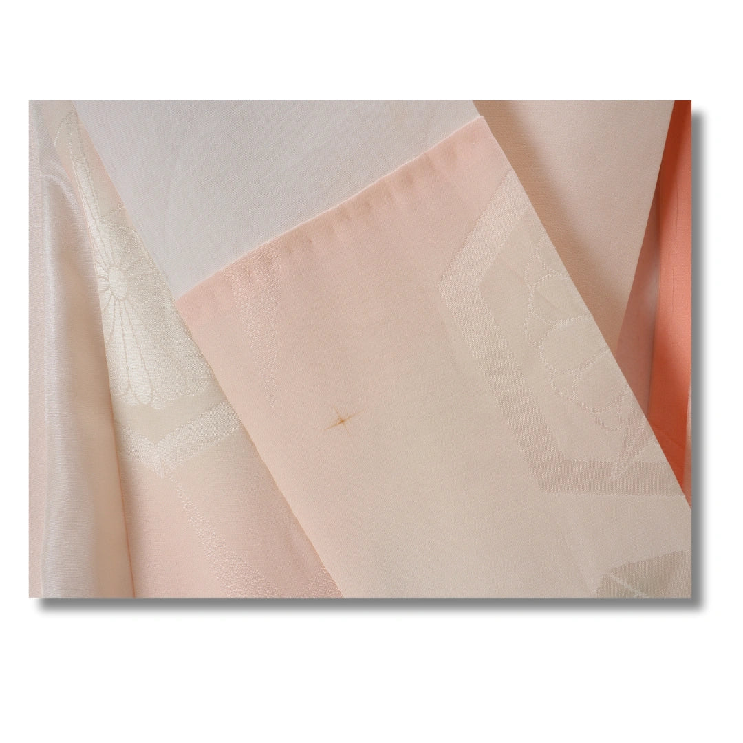 Vintage Damen Furisode Juban – Weiß & Rosa