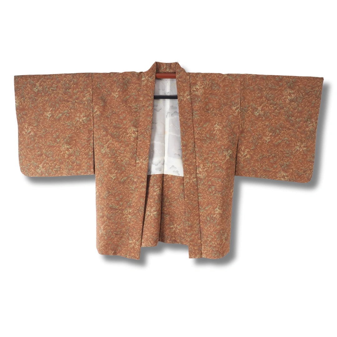 Vintage Damen Haori braun mit Zweigen