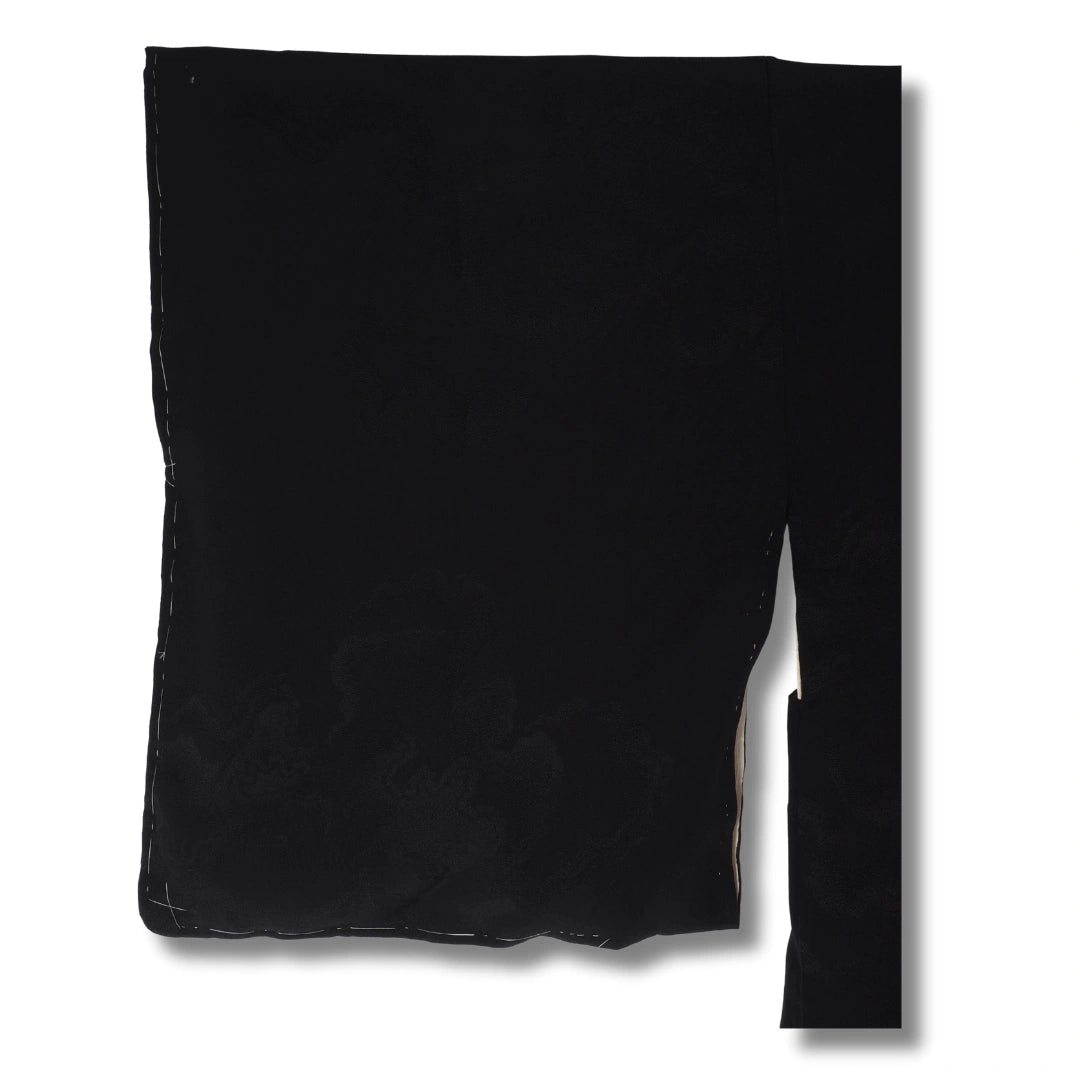 Vintage Damen Haori – Schwarz einfarbig