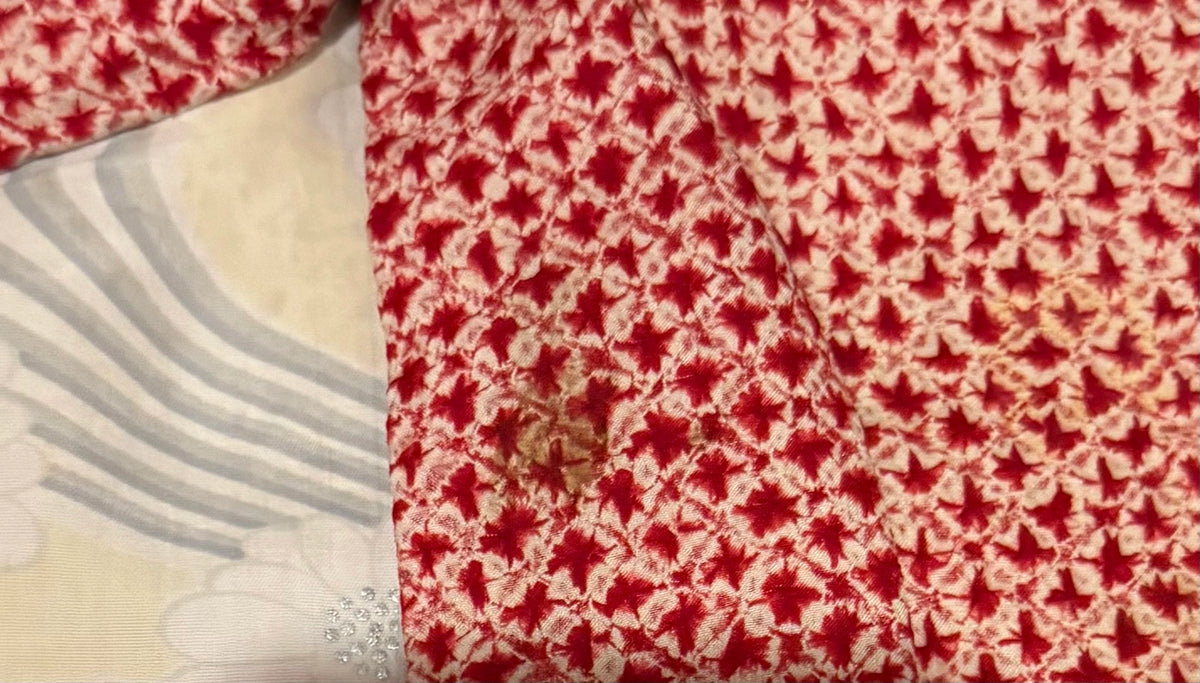 Vintage Damen Haori rot Shibori