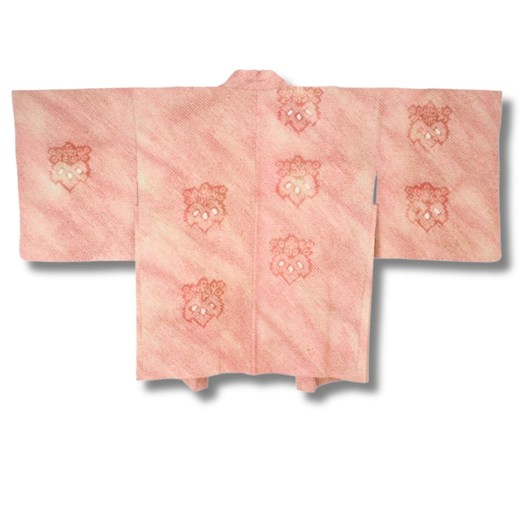 Vintage Damen Haori rot Blumenmuster