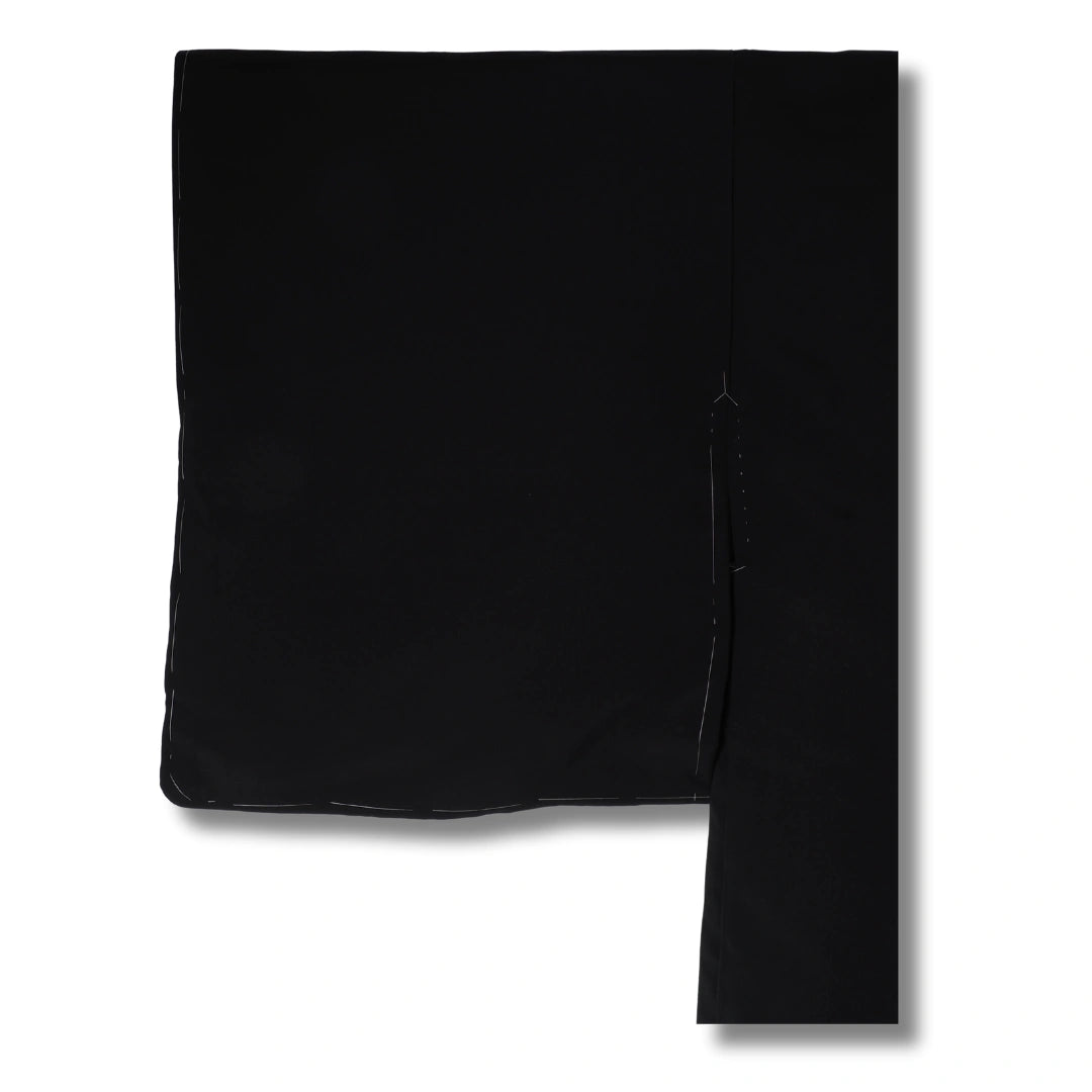 Vintage Damen Haori Schwarz mit Stickerei – Ungetragen