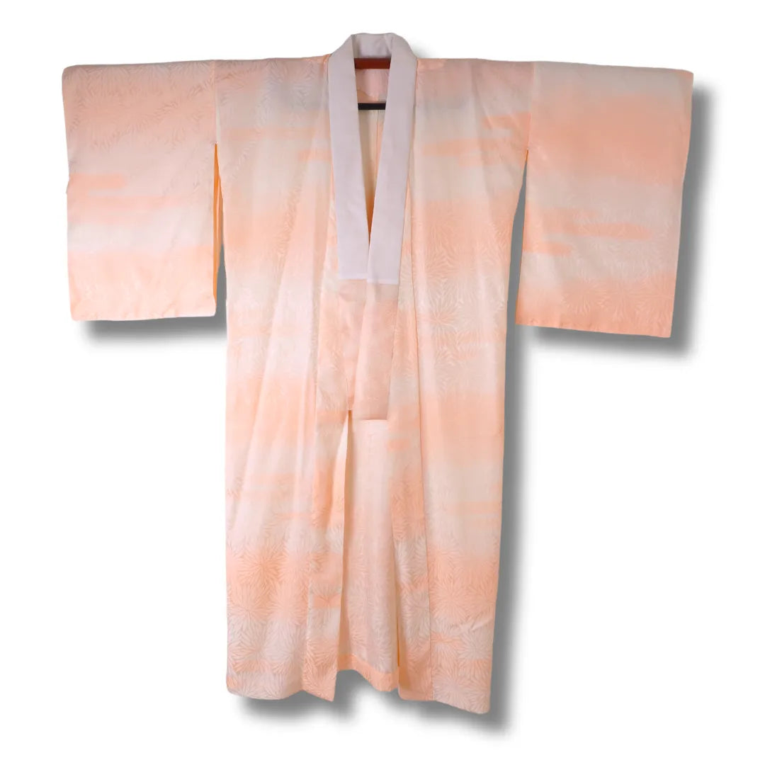 Vintage Damen Juban creme rosa mit Blumenmuster Vorderansicht