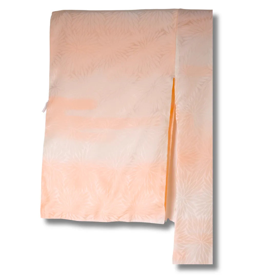 Vintage Juban creme rosa Seitenansicht mit Ärmel