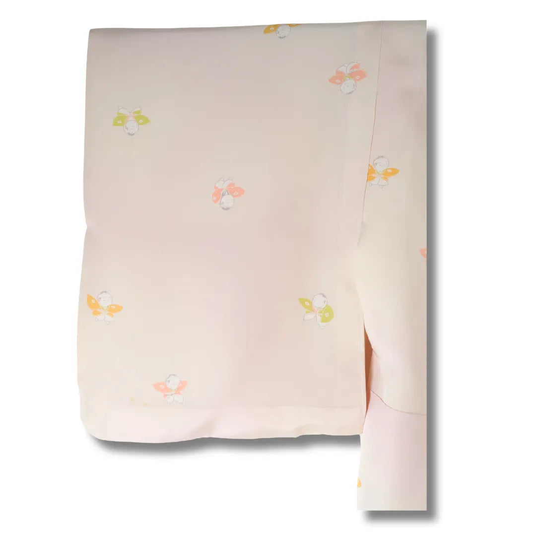 Damen Juban creme rosa Seitenansicht mit Ärmel