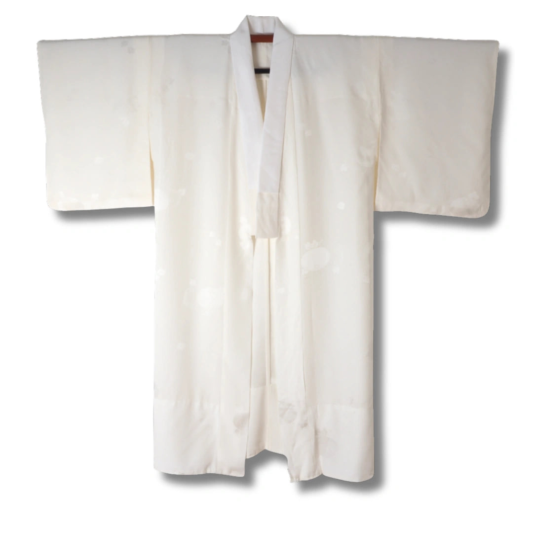 Vintage Damen Juban creme mit Blättern