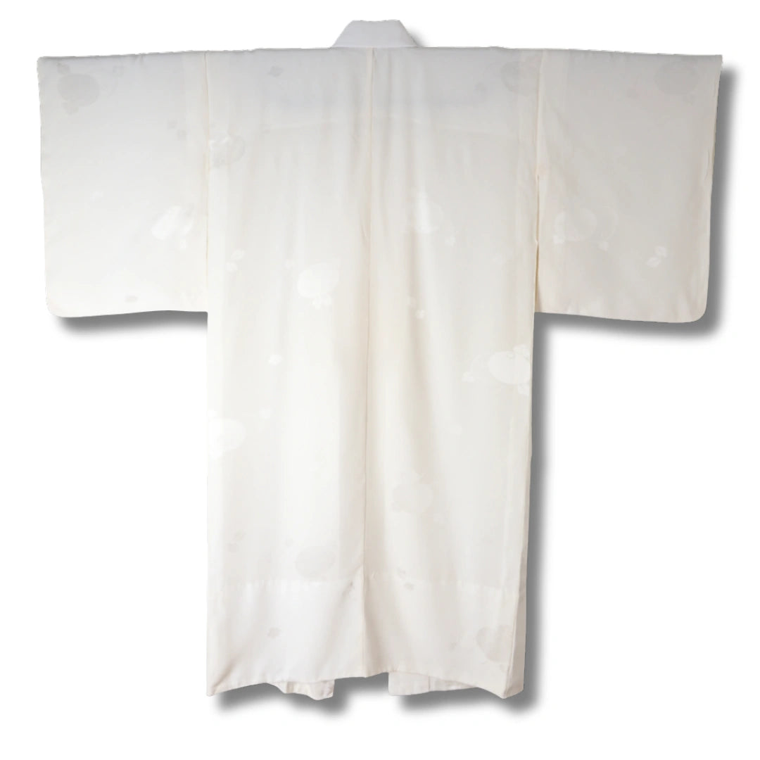 Vintage Damen Juban creme mit Blättern