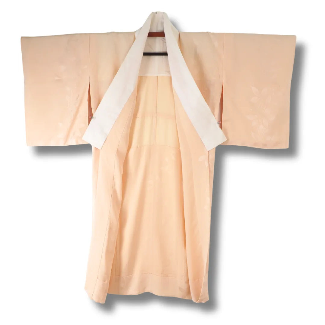 Vintage Damen Juban helles Apricot geöffnet Vorderansicht