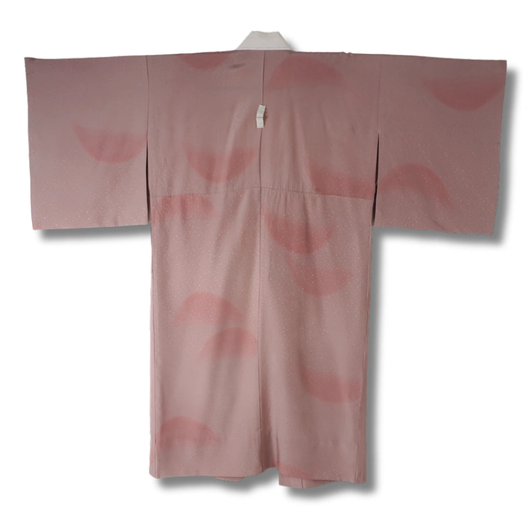 Vintage Damen Juban helllila mit Muster & Bändern