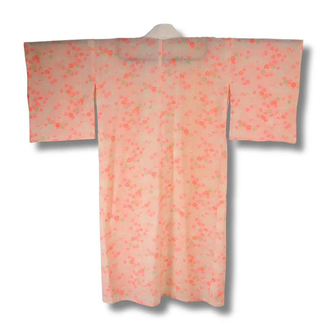 Rückansicht des leuchtenden Vintage Nagajuban aus Japan