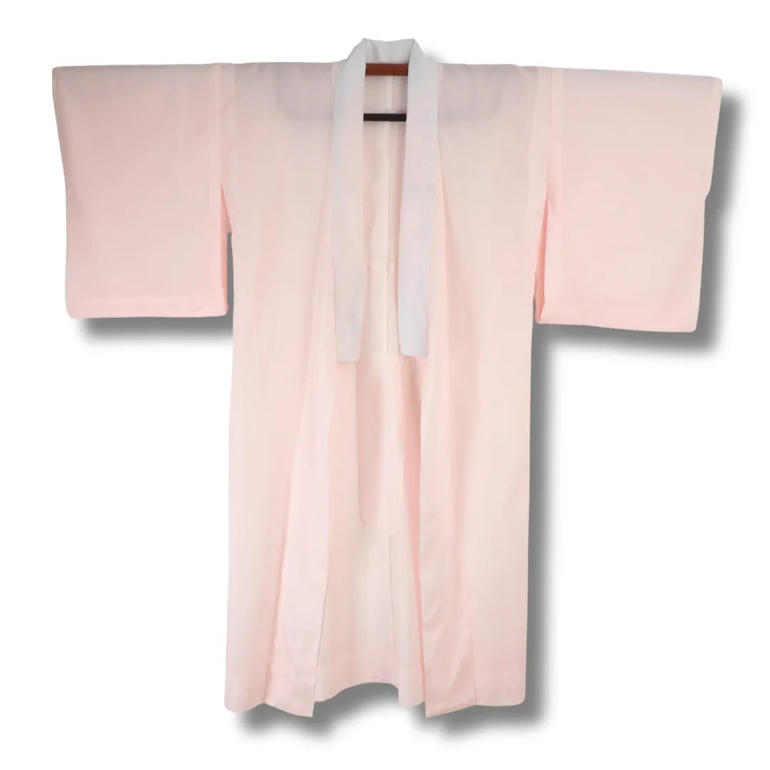 Vintage Damen Juban in Rosa mit weißen Vierecken Vorderansicht