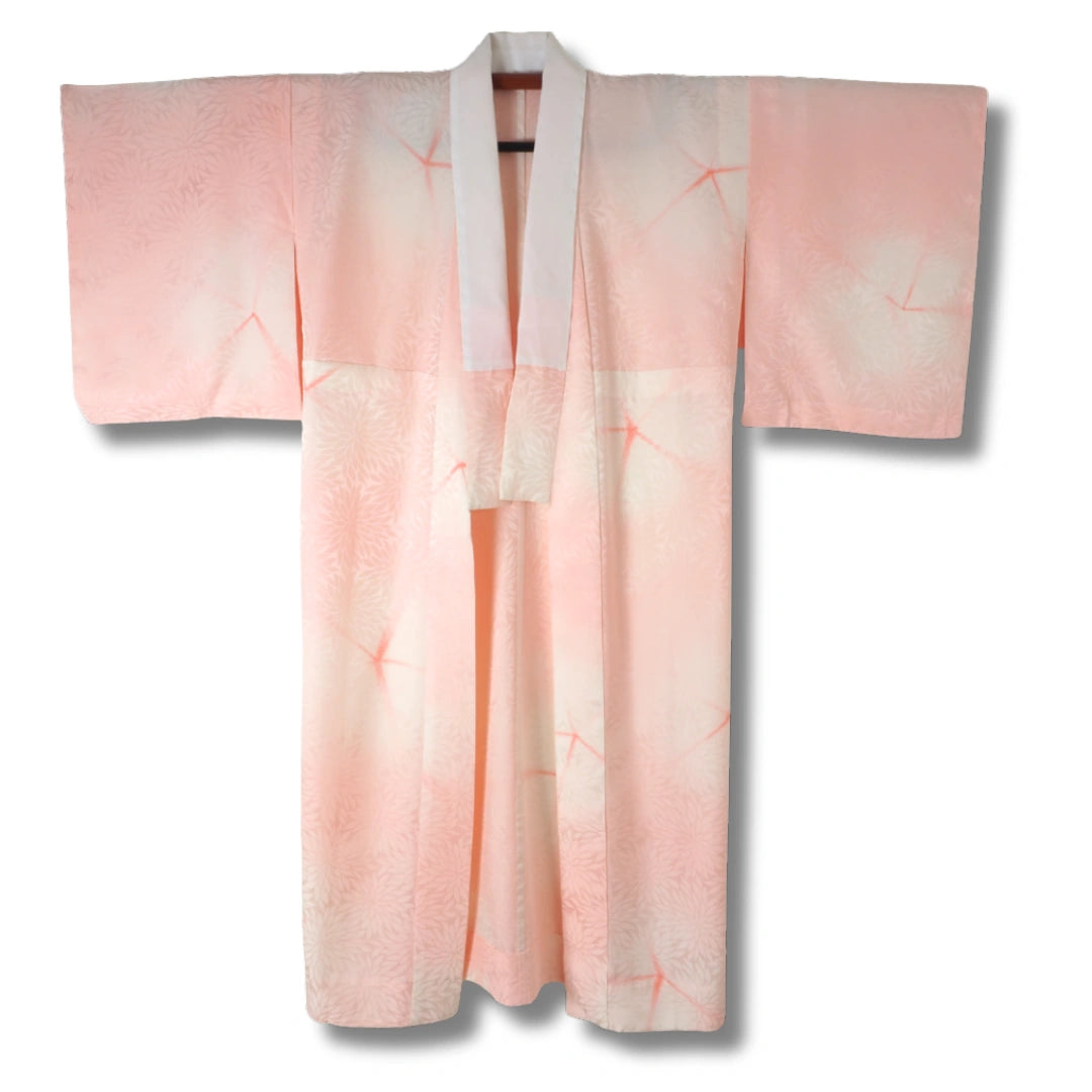 Vintage Damen Juban weiß rosa Batik