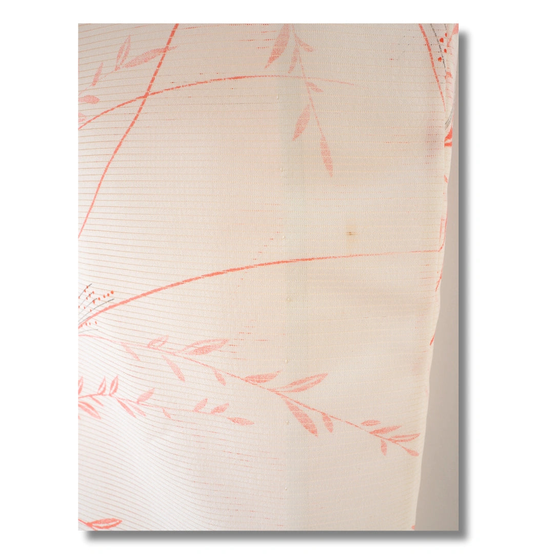 Vintage Sommer Komon Kimono Creme mit Blumen