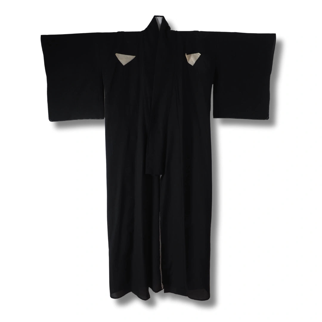 Vintage ungetragenen Sommer Mofuku Kimono schwarz
