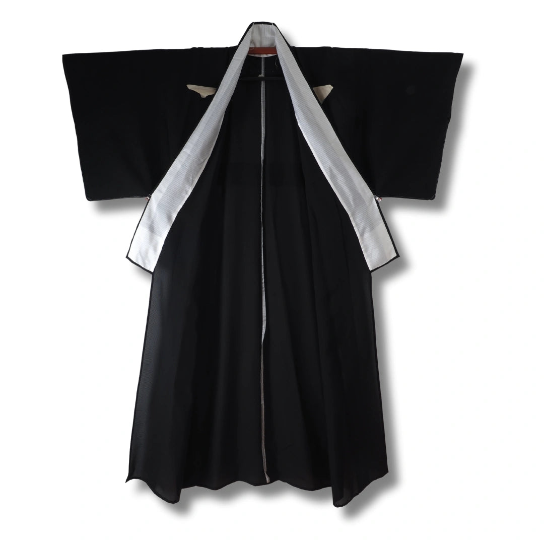 Vintage ungetragenen Sommer Mofuku Kimono schwarz
