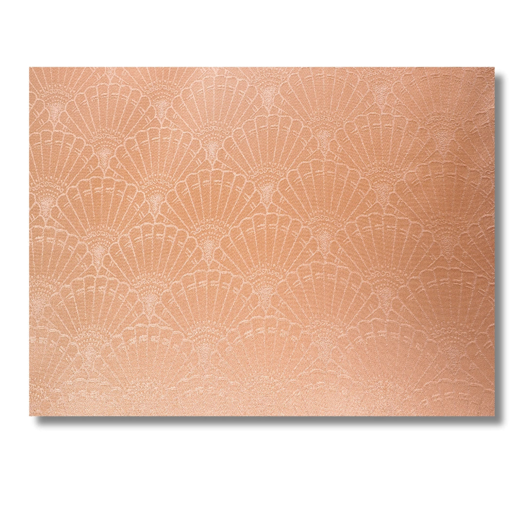 Vintage Iromuji Kimono Apricot mit Fächermuster
