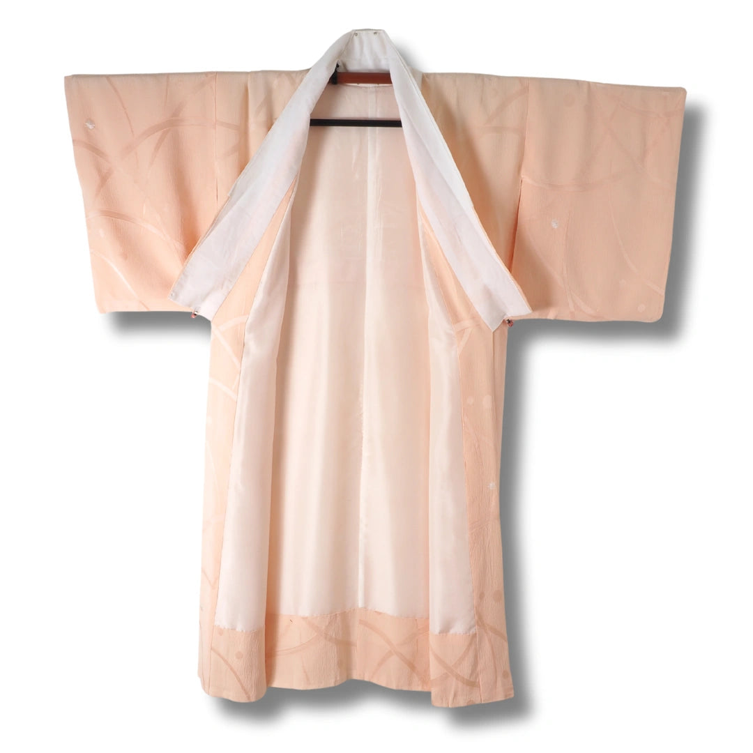 Vintage Damen Naga-Juban Apricot mit feinen Streifen