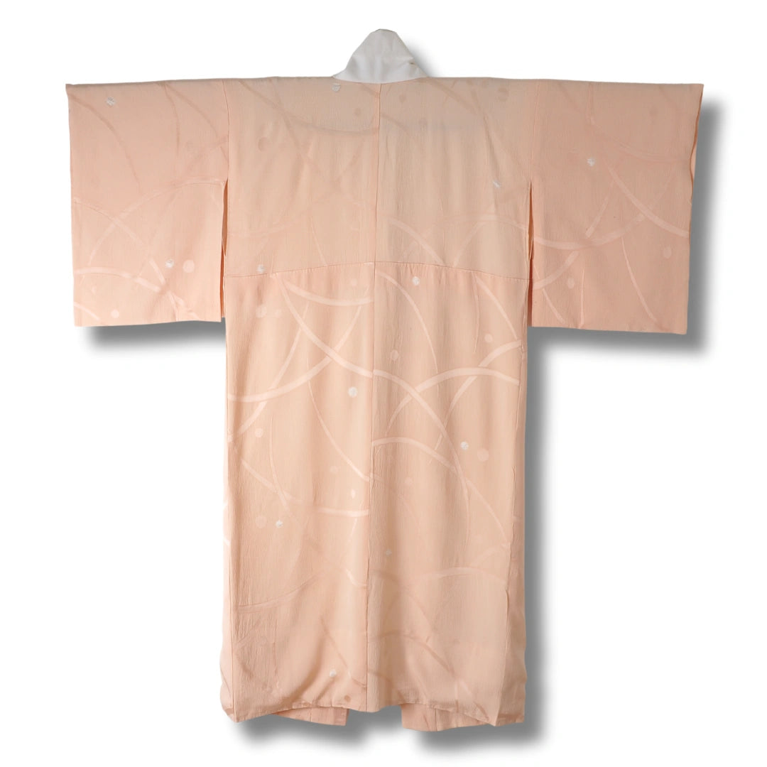 Vintage Damen Naga-Juban Apricot mit feinen Streifen