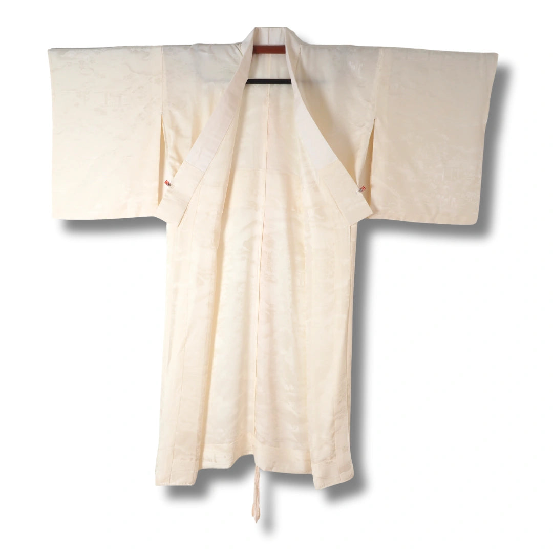 Vintage Damen Juban – Beige mit Bindeband